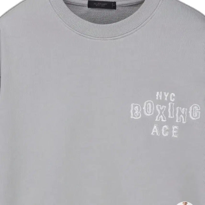 [BUNJANG] JILLSTUART NEW YORK Grey Lettering Embroidery Sweatshirt L / 질스튜어트뉴욕 그레이 레터링 자수 스웻셔츠(맨투맨) L