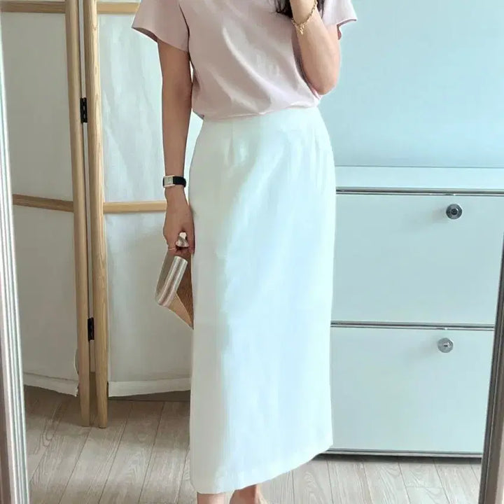 [SOLD OUT] 위다WIDA 반팔 티셔츠 핑크베이지