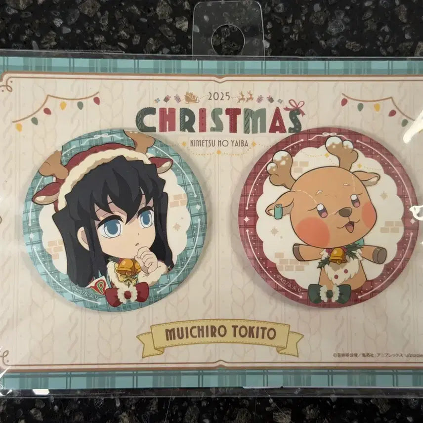[BUNJANG] Demon Slayer Muichiro Christmas Badge Set 2025 / 귀멸의칼날 무이치로 2025크리스마스 뱃지