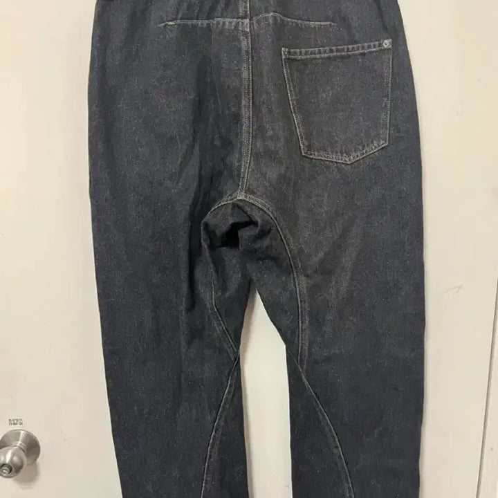 [BUNJANG] Public Figure Engineered Denim Wide Black Jeans / (3) 퍼블릭피겨 엔지니어드 데님 와이드 흑청