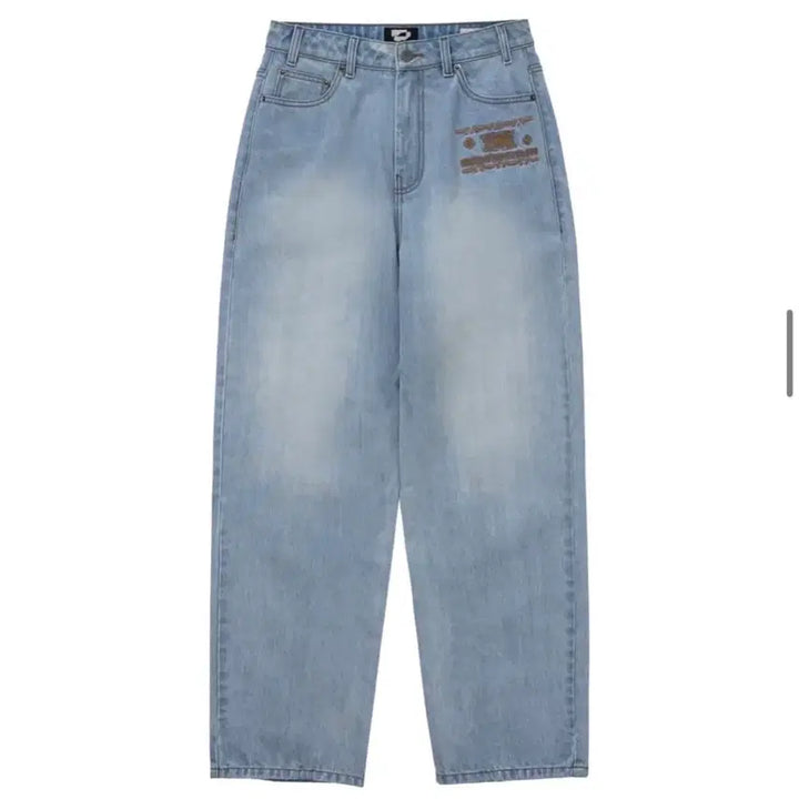 [BUNJANG] Wellbeing Express Embroidered Patch Jeans - Size M / 웰빙익스프레스 Embroidered Patch Jeans M