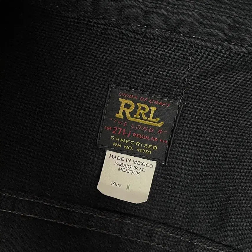 [BUNJANG] RRL Lot 271 Black Denim Jacket M / RRL Lot 271 블랙 데님 자켓 M