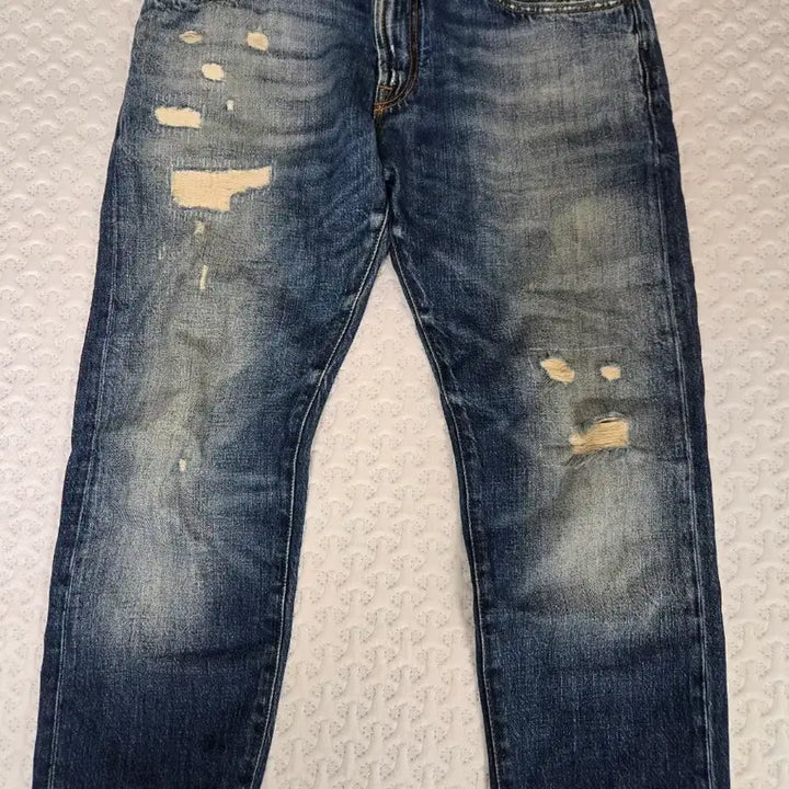 [BUNJANG] Roy Rogers Distressed Wash Jeans / 로이로저스 데미지 워싱 청바지