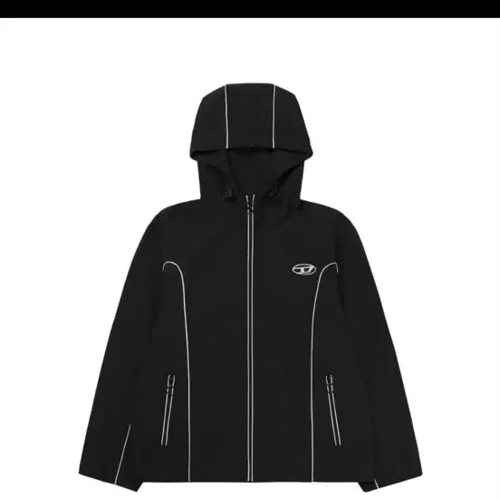[BUNJANG] Diesel Blackwindbreaker Jacket / 디젤 블랙윈드브레이커 자켓