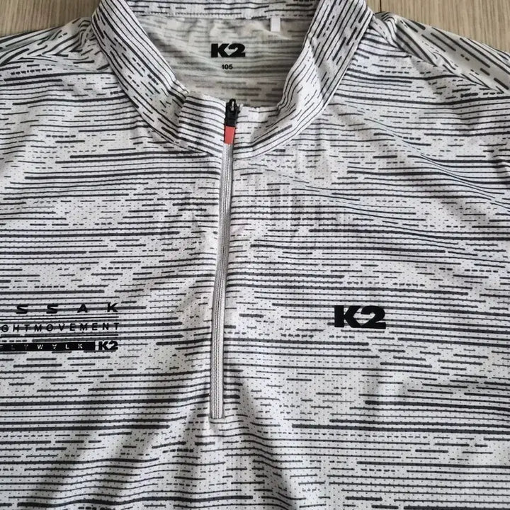 [BUNJANG] K2 Striped Functional Long-Sleeve T-Shirt Size 105 / K2 스트라이프 기능성 긴팔 티셔츠 105