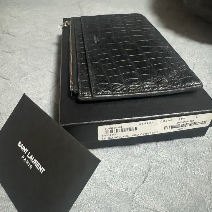[BUNJANG] Saint Laurent Crocodile Bill Pouch Bag / 생로랑 크로커다일 빌 파우치백