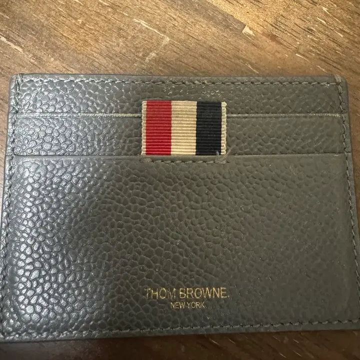 [BUNJANG] Thom Browne Pebble Grain Cardholder Dark Grey / 톰브라운 페블 그레인 카드홀더 다크 그레이