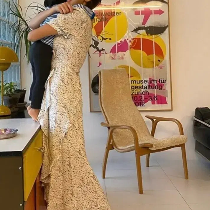 [BUNJANG] Sisley Kim Na-young Wrap Dress Flower Pattern / 시슬리 김나영 원피스