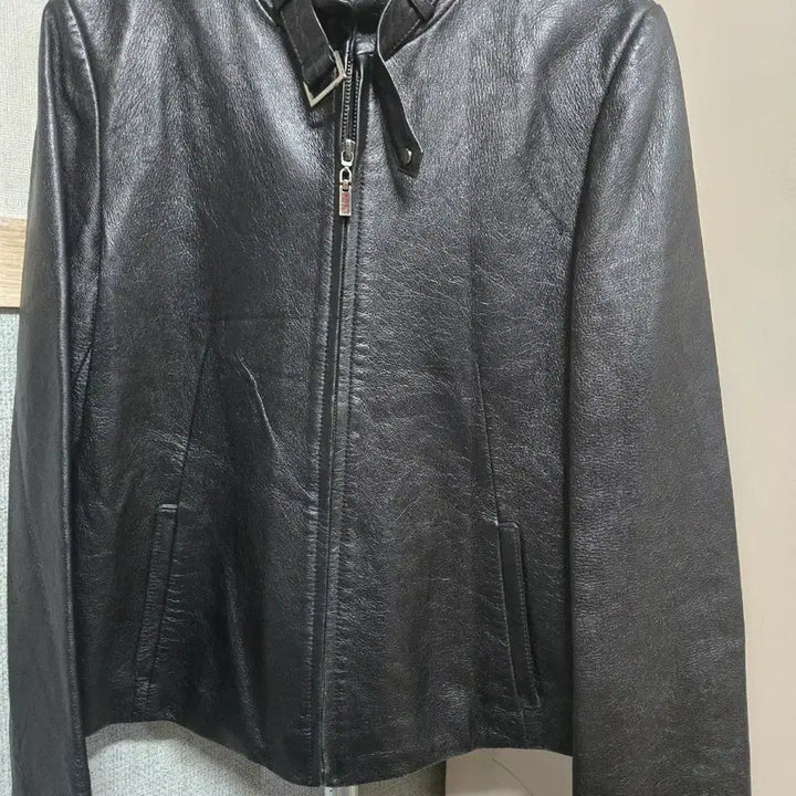 [BUNJANG] Pane ITALY MODE Black Leather Jacket Size 66 / Pane ITALY MODE 블랙 가죽 자켓 66