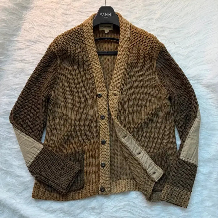 [BUNJANG] Polo Cotton Linen Multicolor Cardigan L / 폴로 / 코튼 린넨 멀티컬러 가디건 / L