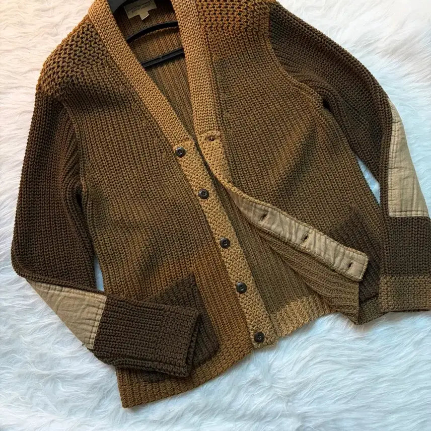 [BUNJANG] Polo Cotton Linen Multicolor Cardigan L / 폴로 / 코튼 린넨 멀티컬러 가디건 / L