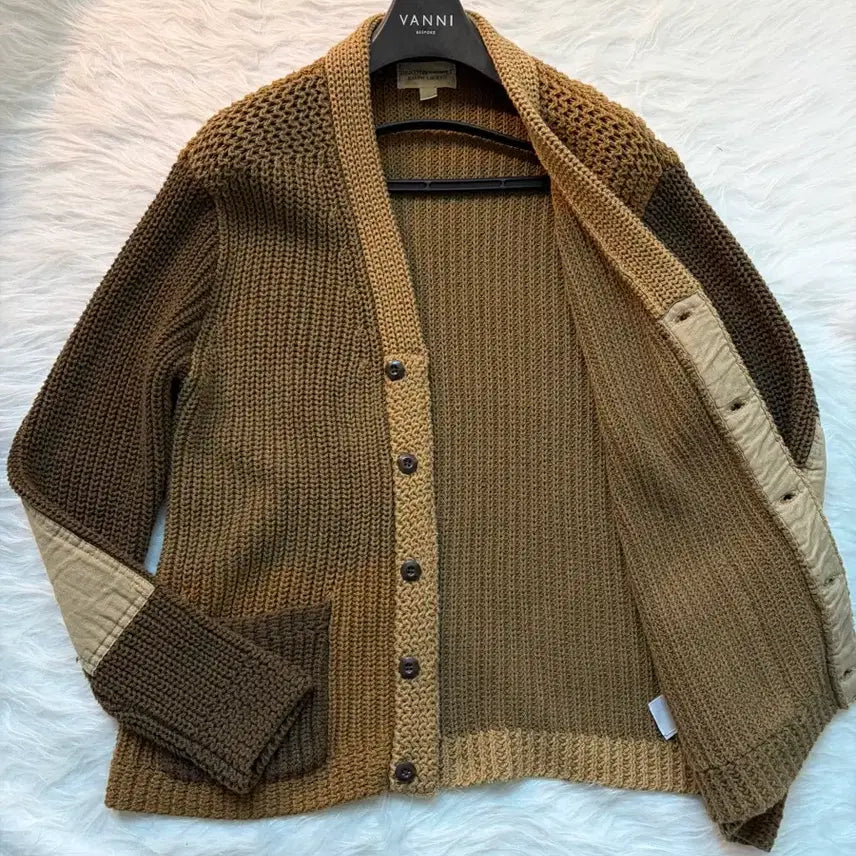 [BUNJANG] Polo Cotton Linen Multicolor Cardigan L / 폴로 / 코튼 린넨 멀티컬러 가디건 / L