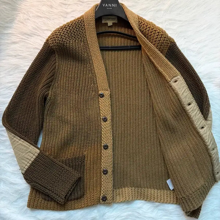 [BUNJANG] Polo Cotton Linen Multicolor Cardigan L / 폴로 / 코튼 린넨 멀티컬러 가디건 / L