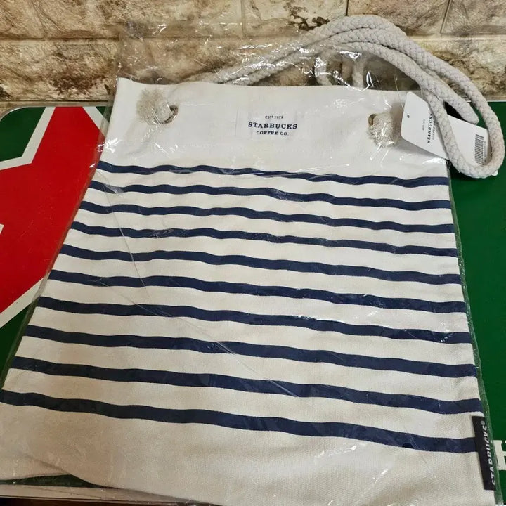 [BUNJANG] Starbucks Marine Stripe Eco Bag / 스타벅스 마린 스트라이프 에코백