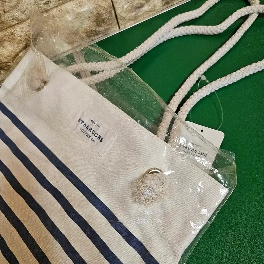 [BUNJANG] Starbucks Marine Stripe Eco Bag / 스타벅스 마린 스트라이프 에코백