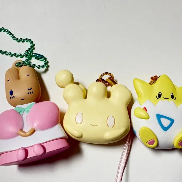 [BUNJANG] Pokemon Togepi, Marill, Sanrio Marron Cream Figure Bundle / 키링 가챠 피규어 포켓몬납작마스코트 토게피 마빌크 산리오 마론 크림 일괄