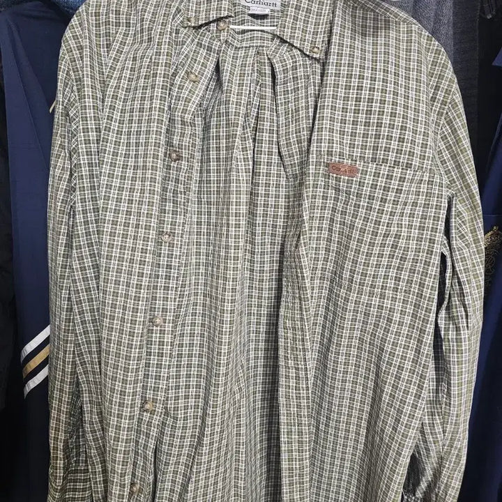 [BUNJANG] Carhartt Green Checkered Shirt Medium / 칼하트 체크 셔츠