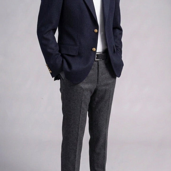 [BUNJANG] Solid Homme Peak Lapel Gold Button Blazer Jacket / 솔리드옴므 / 피크드라펠 금장단추 메인 블레이져 자켓 / 50[105]