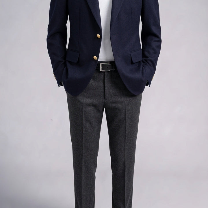 [BUNJANG] Solid Homme Peak Lapel Gold Button Blazer Jacket / 솔리드옴므 / 피크드라펠 금장단추 메인 블레이져 자켓 / 50[105]