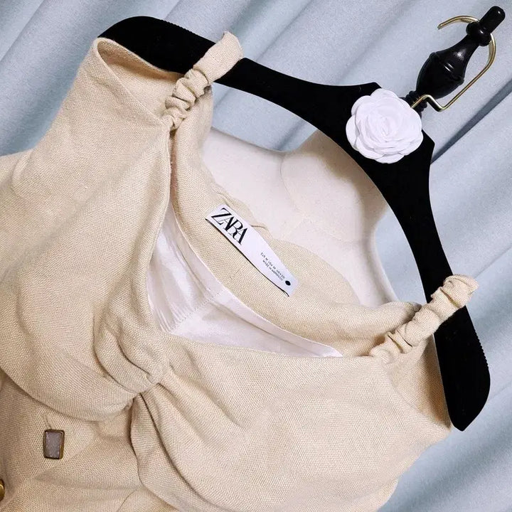 [BUNJANG] ZARA Linen Off-Shoulder Top / ZARA 자라 린넨 오프숄더 탑