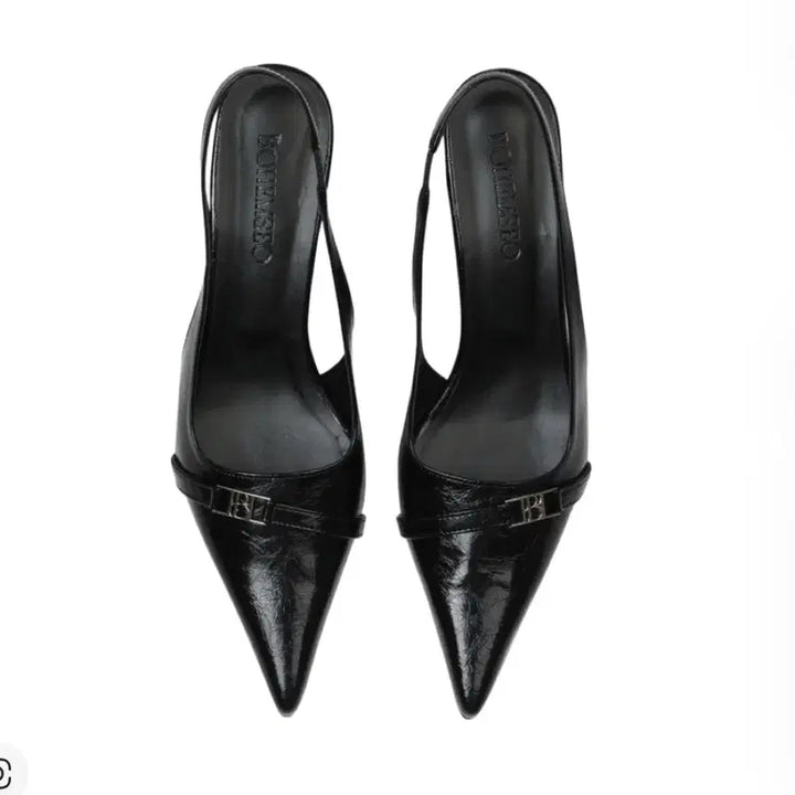 [BUNJANG] Bohemian Seoul 23 Metal Label Slingback Bag Black / 보헤미안 서울 23 메탈 라벨 슬링백 블랙(245)
