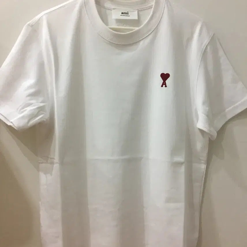 [BUNJANG] Ami Small Ami de Coeur Short Sleeve T-Shirt White / 아미 스몰 하트 반팔 티셔츠 화이트