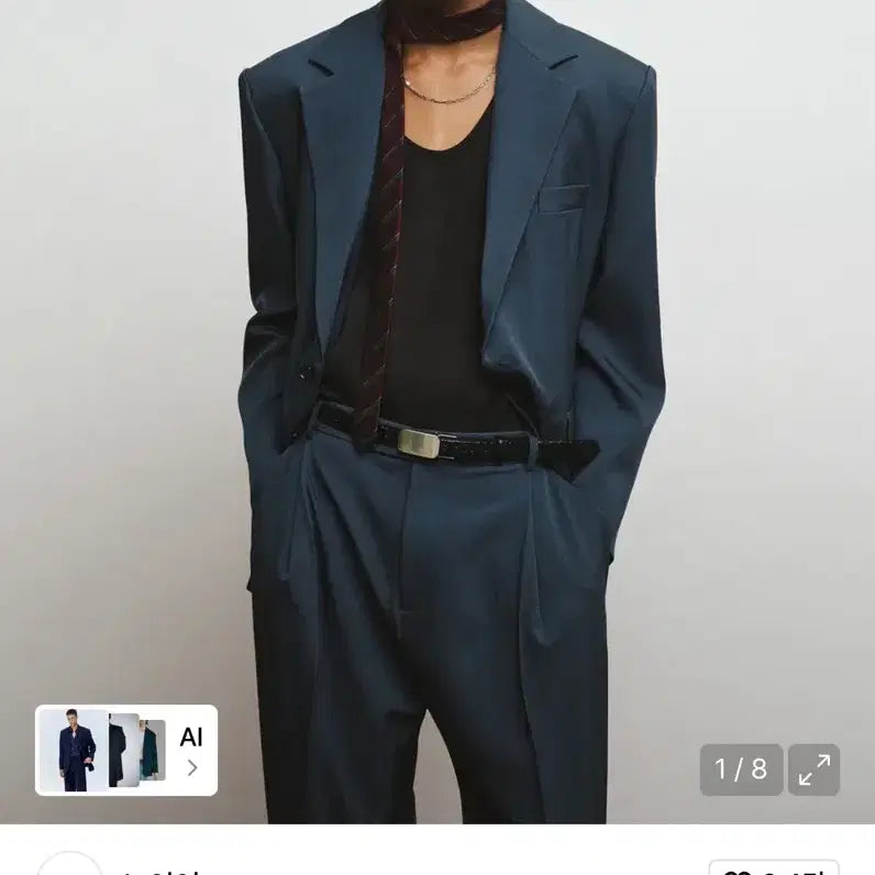 [BUNJANG] Noir 80s Navy Suit Set / 노이어 80s 셋업 판매합니다