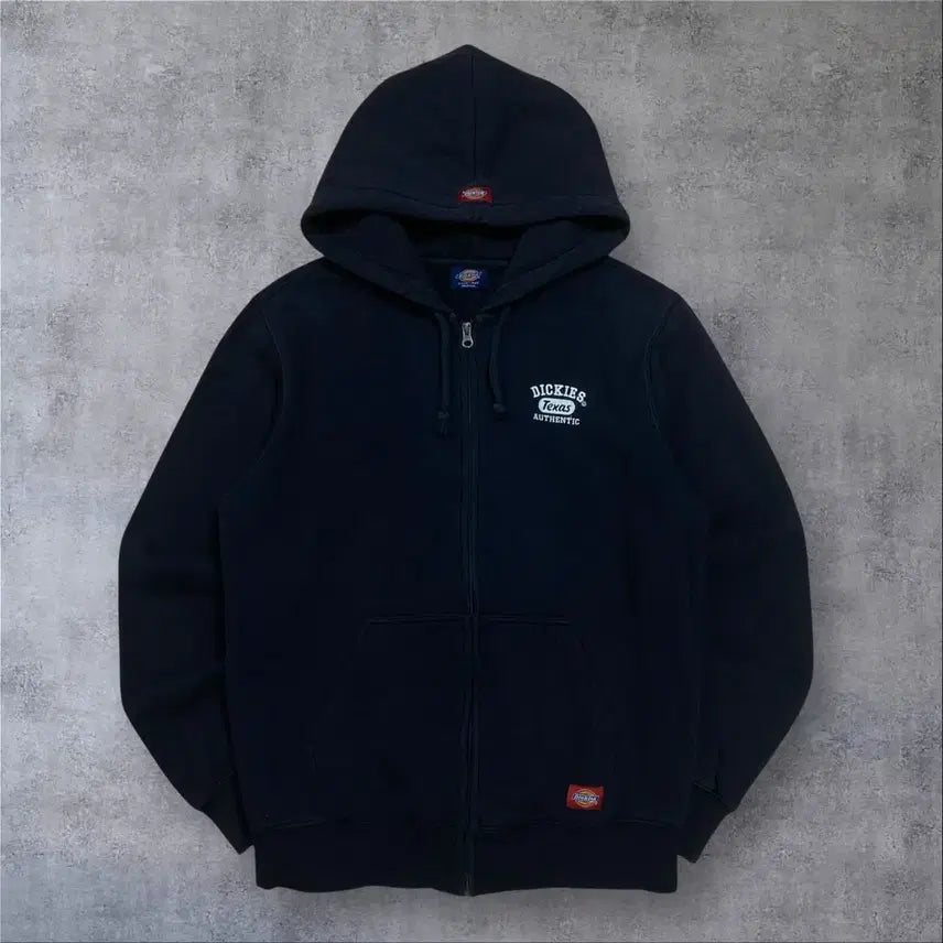 [BUNJANG] Dickies Y2K Small Logo Navy Hooded Zip-Up / 디키즈 y2k 스몰 로고 네이비 후드 집업