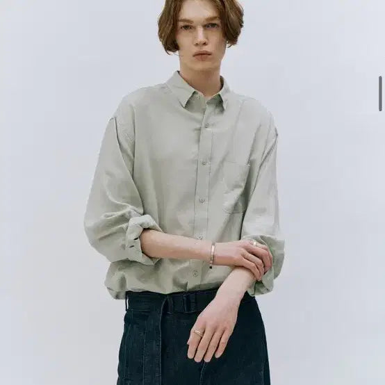 [BUNJANG] Suare Tencel Linen Shirt Mint XL / 수아레 텐셀 린넨 셔츠 민트 XL