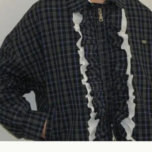[BUNJANG] Ronron Ruffle Blouson Green / 론론 ruffle blouson green 새상품