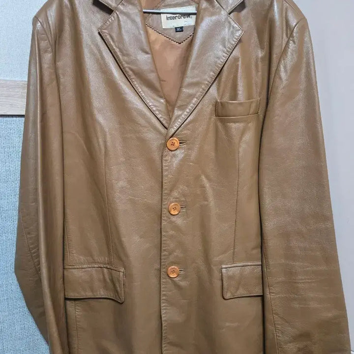 [BUNJANG] Intercrew Brown Leather Jacket XL / intercrew 인터크루 브라운 가죽 자켓 XL