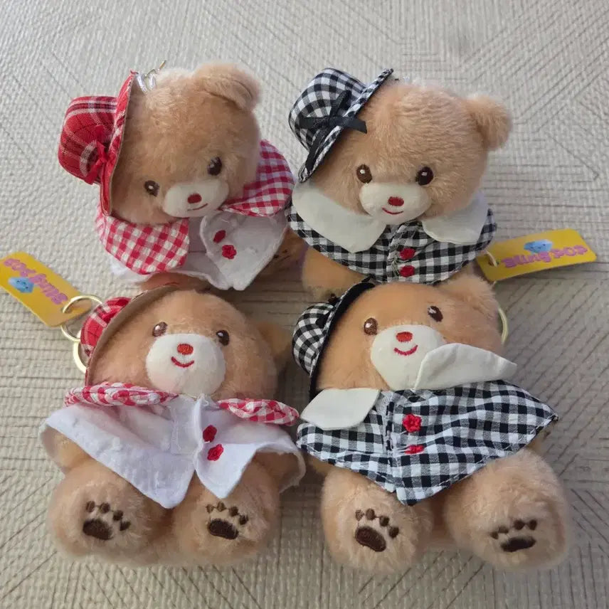 [BUNJANG] Couple Bear Plushie Keyring Set - New / 곰인형 커플세트 인형키링 새상품