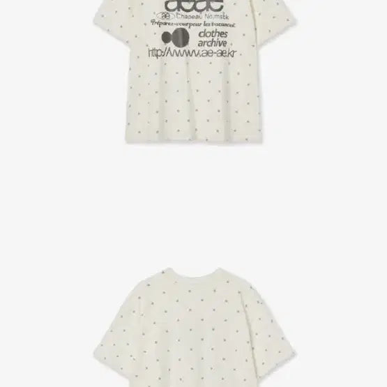 [BUNJANG] aeae Dot Short Sleeve T-Shirt Cream / aeae 에이에이이 도트 반팔 티셔츠 크림