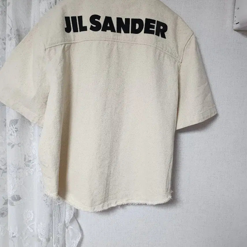 [BUNJANG] Jil Sander Ivory Damage Short Sleeve Shirt / 질샌더 아이보리 데미지 반팔 셔츠