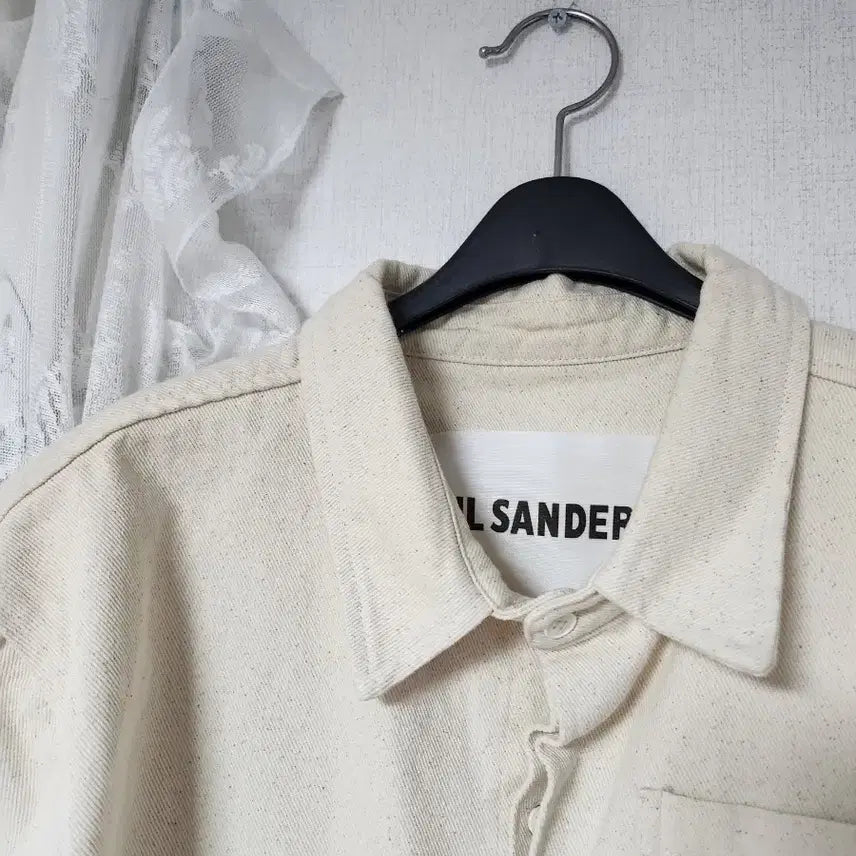[BUNJANG] Jil Sander Ivory Damage Short Sleeve Shirt / 질샌더 아이보리 데미지 반팔 셔츠
