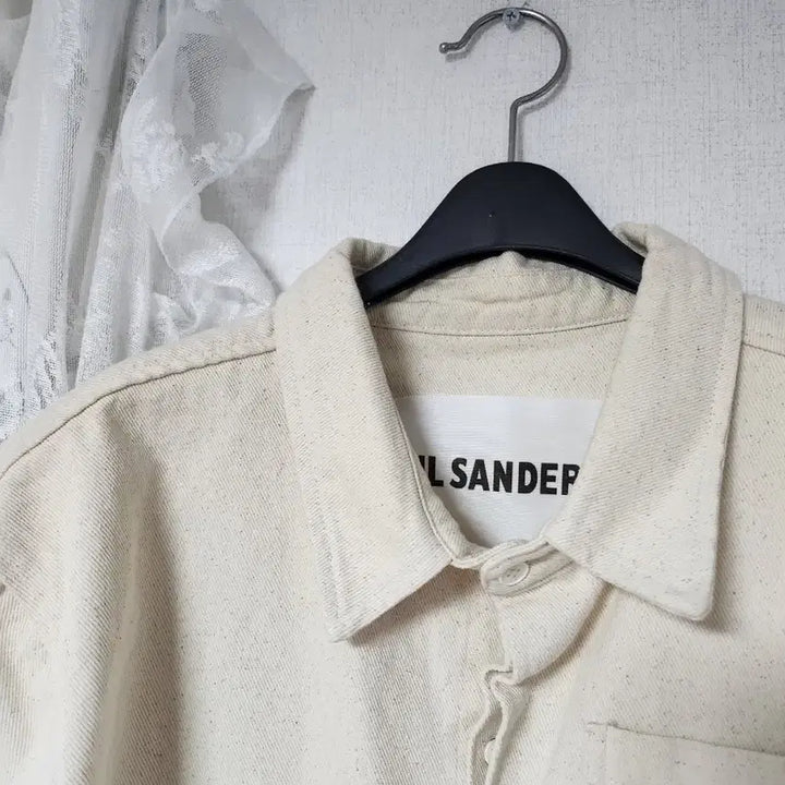 [BUNJANG] Jil Sander Ivory Damage Short Sleeve Shirt / 질샌더 아이보리 데미지 반팔 셔츠