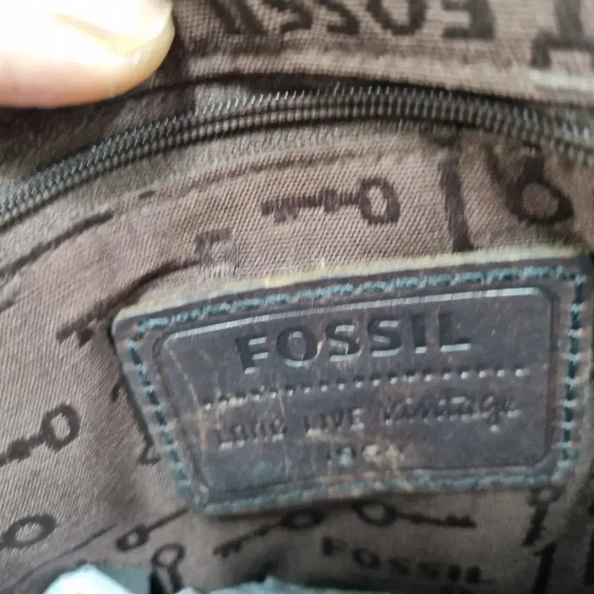 [BUNJANG] Fossil Vintage Leather Tote Crossbody Bag / 파슬 빈티지.가죽 빅 토드겸 크로스 가방