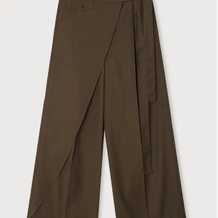 [BUNJANG] Ethos Strap Flare Wide Pants - Brown, M / 에토스 와이드팬츠 strap flare wide pants
