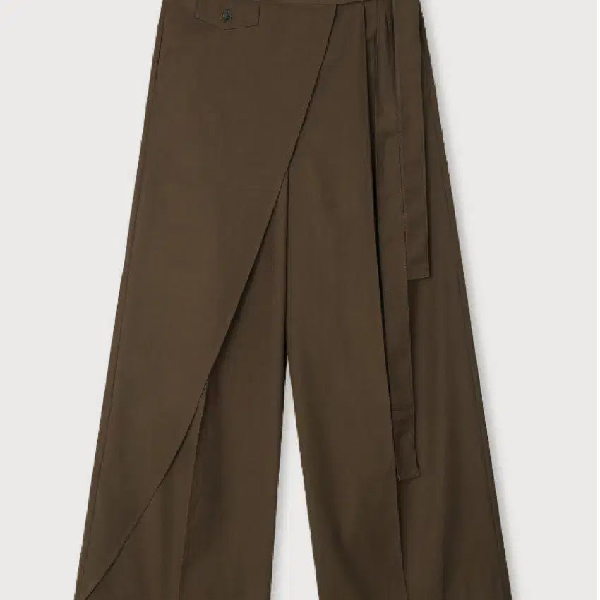 [BUNJANG] Ethos Strap Flare Wide Pants - Brown, M / 에토스 와이드팬츠 strap flare wide pants