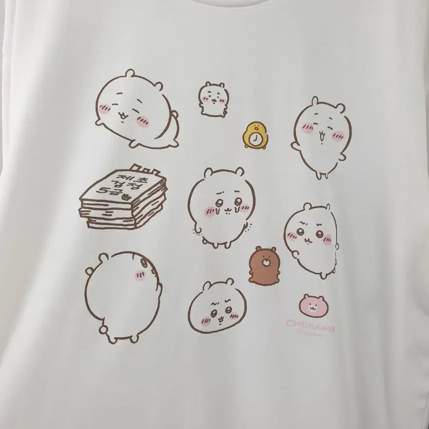 [BUNJANG] SPAO Chiikawa Character Short Sleeve T-Shirt White XL / SPAO 치이카와 캐릭터 반팔 티셔츠 화이트 XL