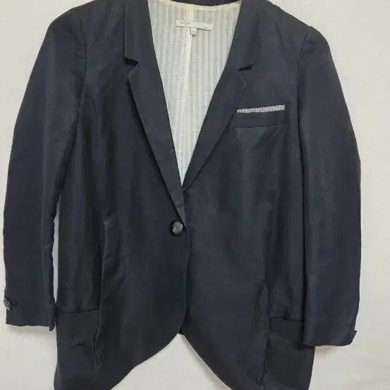 [BUNJANG] Maje Black Linen Blend Blazer Jacket Size 55 / Maje 마 자켓 블랙 0사이즈 55