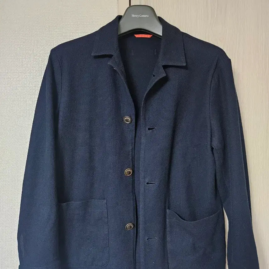 [BUNJANG] Henry Cotton Navy Jersey Jacket Size 95 / 헨리코튼 네이비 저지 자켓 95 사이즈