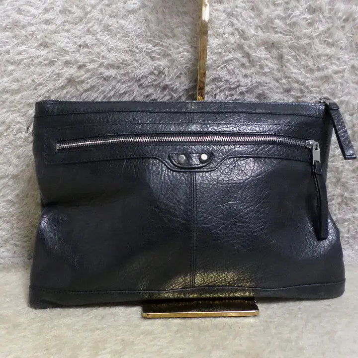 [BUNJANG] Balenciaga Motorbag Motorcycle Clutch Black Used Bag / 후루룩구제2 발렌시아가 모터백 모터클립 클러치 블랙 중고 가방