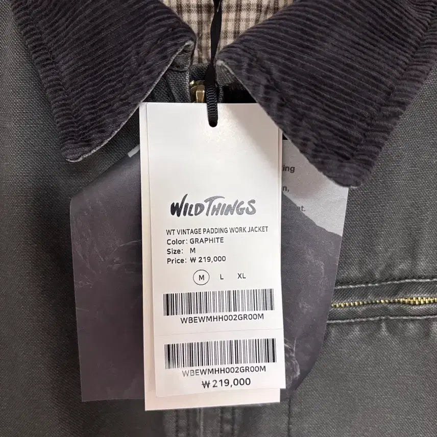 [BUNJANG] Wild Things Vintage Work Jacket Graphite M (100-105) / 새상품) M(100~105) 와일드띵스 빈티지 워크자켓