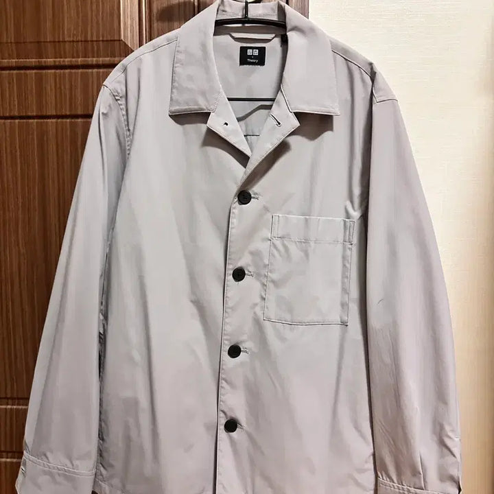[BUNJANG] Uniqlo x Theory Open Collar Shirt Jacket / 유니클로x띠어리 오픈카라 셔츠자켓