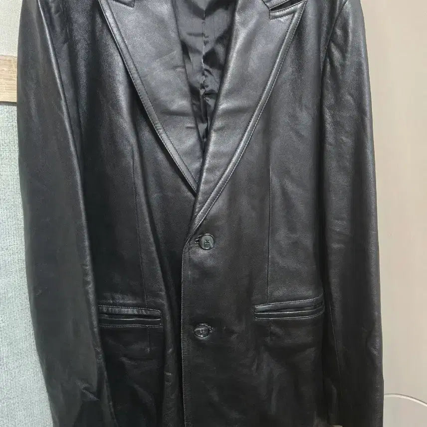[BUNJANG] Dundas HOMME Black Leather Jacket / Dundas HOMME 검정 가죽 자켓