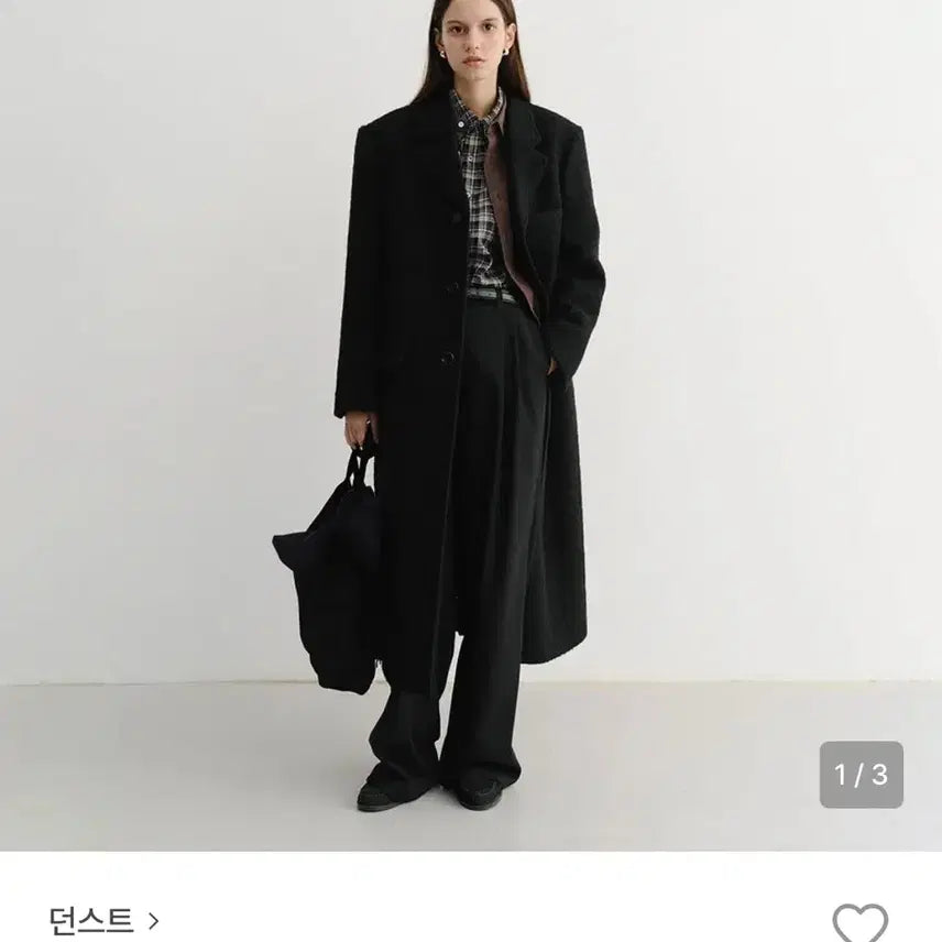[BUNJANG] Dunst Wool Boucle Coat Black XS / 던스트 울 부클 코트 블랙 xs