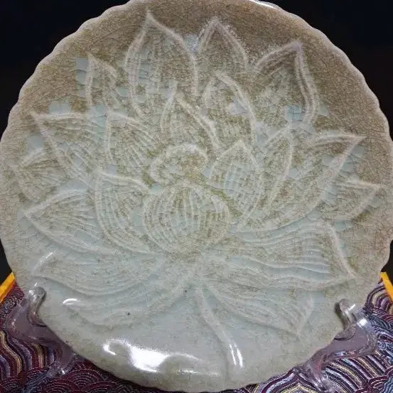 [BUNJANG] Song Dynasty Yaozhou Celadon Lotus Flower Dish / 송대 여요 청자접시