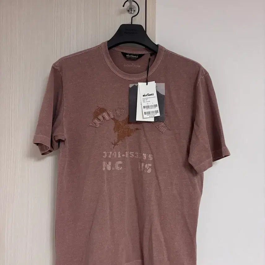 [BUNJANG] Wildthings Vintage Washed Short Sleeve T-Shirt - Tan (M) / 새상품) M 와일드띵스 빈티지 워싱 반팔티 탄