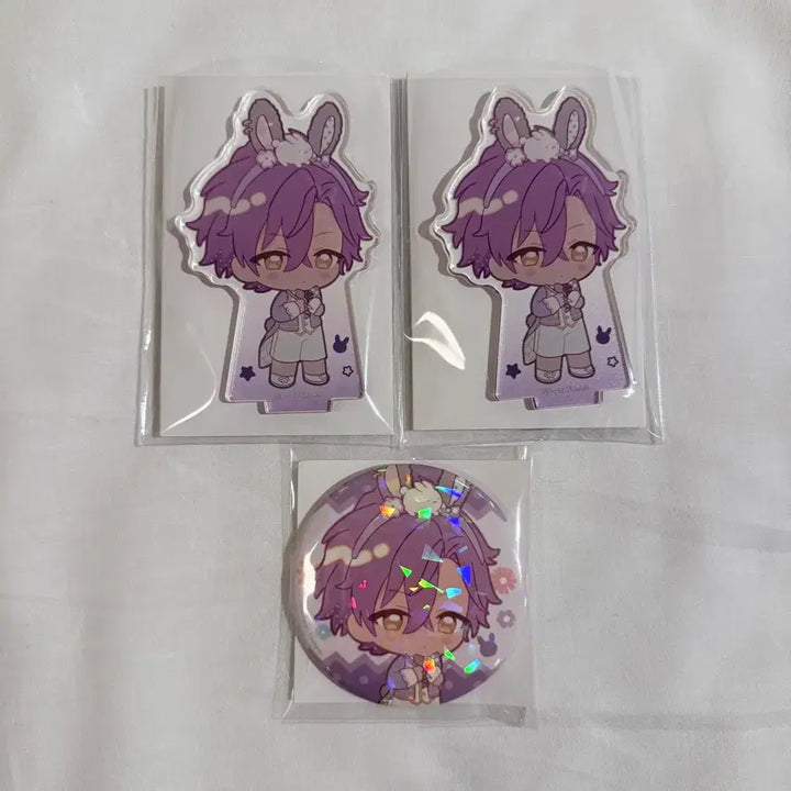 [BUNJANG] Ensemble Stars! Animate Easter Cafe Adonis Acrylic Stand &amp; Badge Set / 앙스타 애니메이트 이스터콜라보카페 아크릴스탠드 캔뱃지 오토가리 아도니스